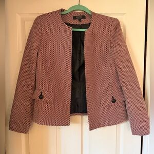 Kasper Geometric Open-Front Blazer